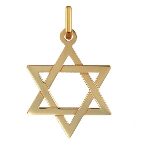 Pendentif Etoile de David or jaune 750