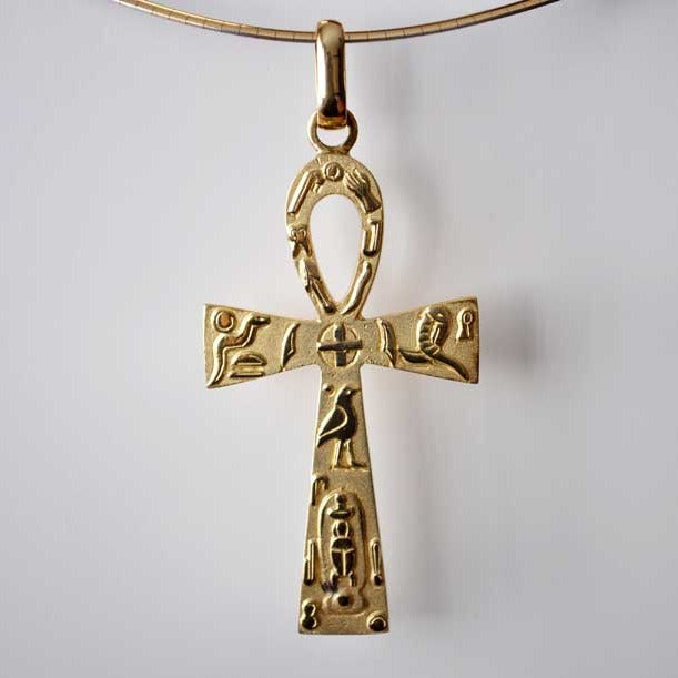 Croix de vie égyptienne en or jaune 750 Alen Dione PM