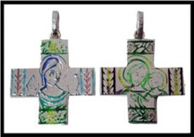Croix scapulaire émaux argent 925 Arior