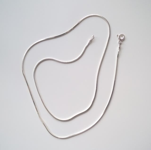 Chaine serpentin carrée argent 925