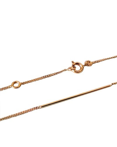 Collier fin barrette or rosé 750