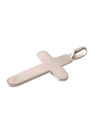 Cruz elegante en plata maciza 925