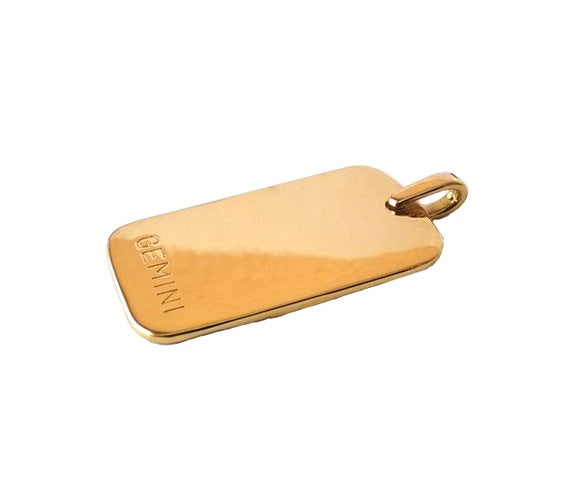 Pendentif signe du zodiaque gémeaux or jaune 750 Gay Frères