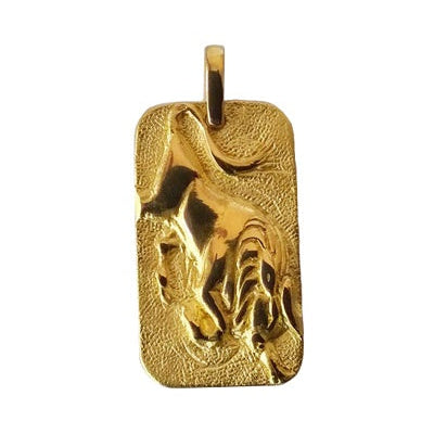 Pendentif signe du zodiaque taureau or jaune 750 Gay Frères