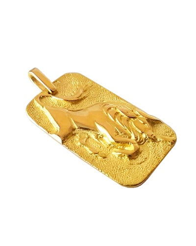 Pendentif signe du zodiaque taureau or jaune 750 Gay Frères