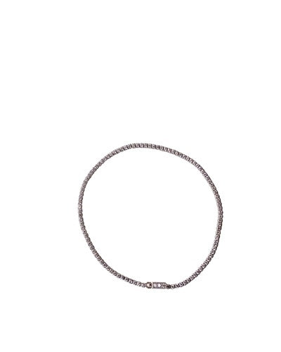 Pulsera de río de plata de ley 925 rodiada con circonitas
