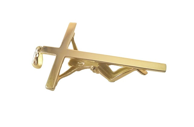 Grande croix avec Christ or jaune 750