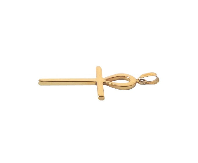 Croix de vie égyptienne or jaune 750 creux