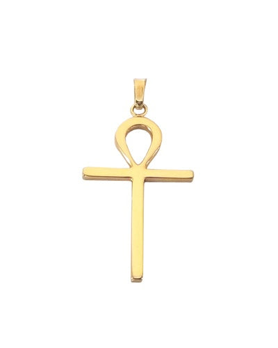 Croix de vie égyptienne or jaune 750 creux