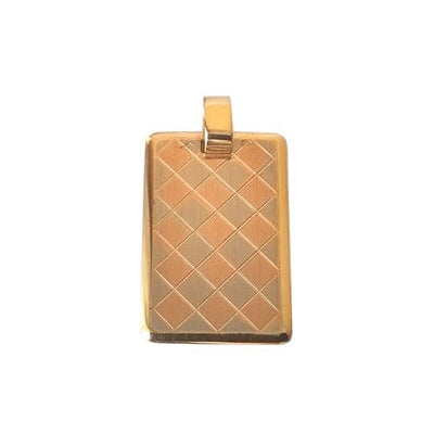 Plaque rectangulaire pour homme 3 ors 750