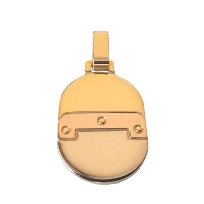 Plaque ovale pour homme 3 ors 750