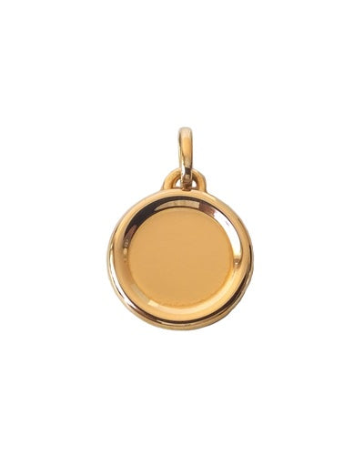 Plaque ronde or jaune 750