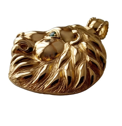 Pendentif tête de lion or jaune 750 Gay Frères