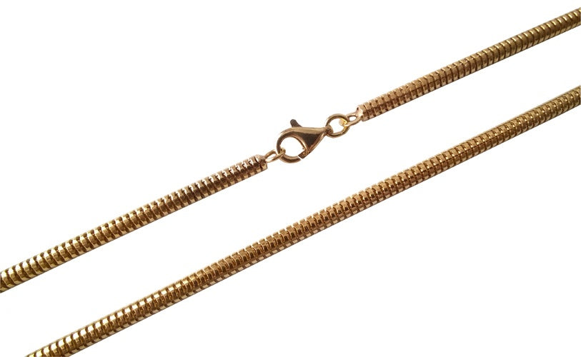 Chaîne serpent 3 mm or jaune 750 45,5 cm