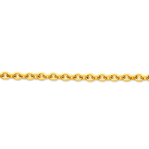 Bracelet jaseron ovale massif or jaune 750