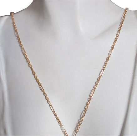 Chaîne alternée or jaune 750 45 cm