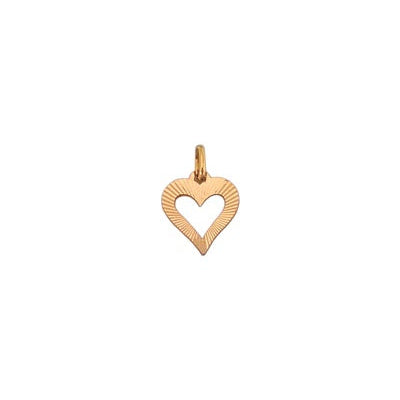 Pendentif coeur ajouré or jaune 750