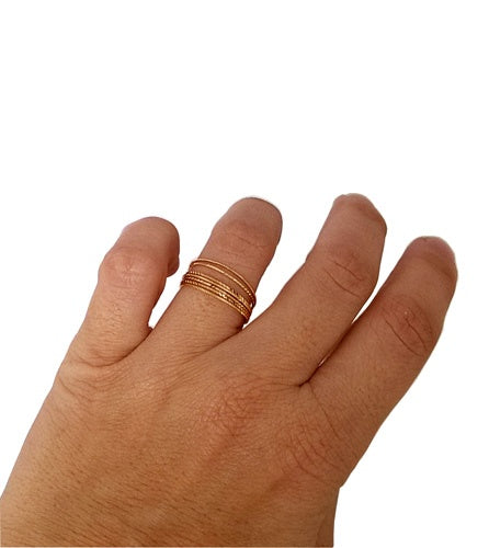 Bague semainier en or jaune 750 millièmes (18 carats)