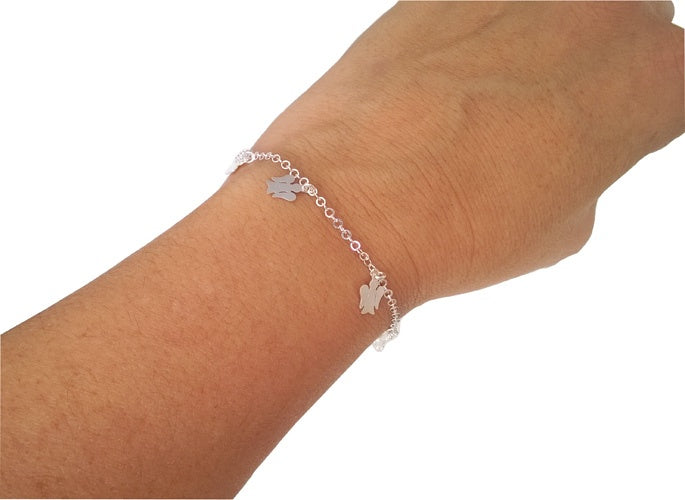 Bracelet 5 Anges argent massif 925
