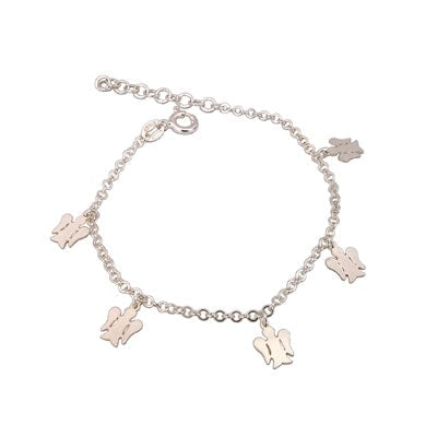 Bracelet 5 Anges argent massif 925