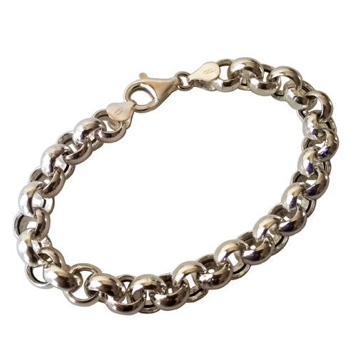 Bracelet jaseron 9 mm argent 925