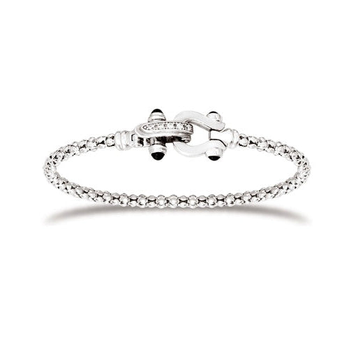 Bracelet Jonc Pop Corn zircons argent 925 Caplain St André