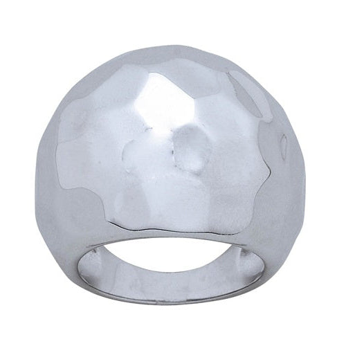 Bague jonc martelé argent 925 rhodié Caplain St André