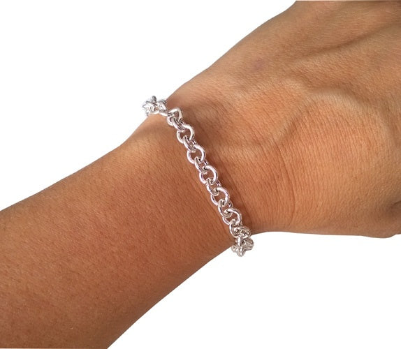 Bracelet jaseron 6 mm argent 925