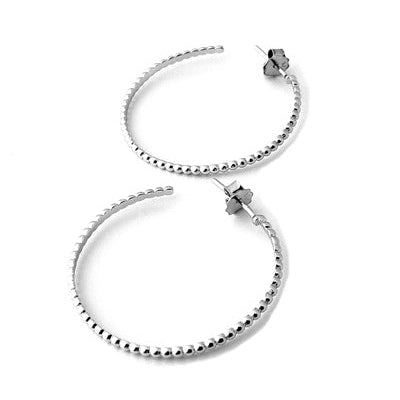 35mm ball hoop earrings in 925 silver