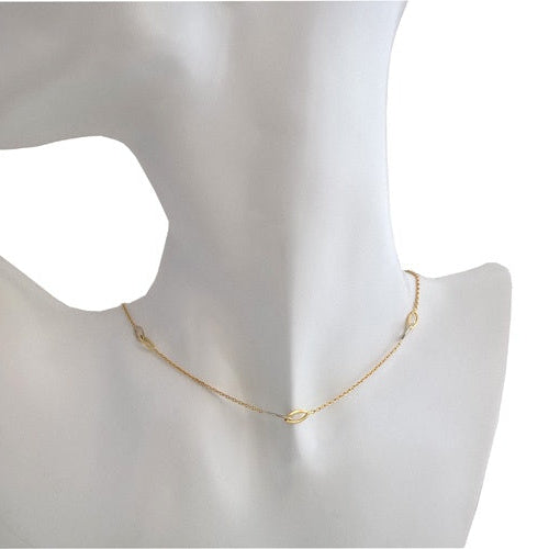 Collier choker trilogie 2 ors 750 39 cm