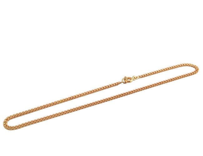 Chaine de cheville 24 cm gourmette or jaune 750