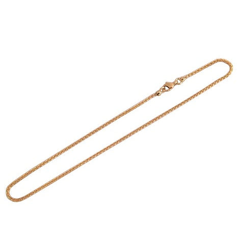 Chaine de cheville 25 cm spiga or jaune 750