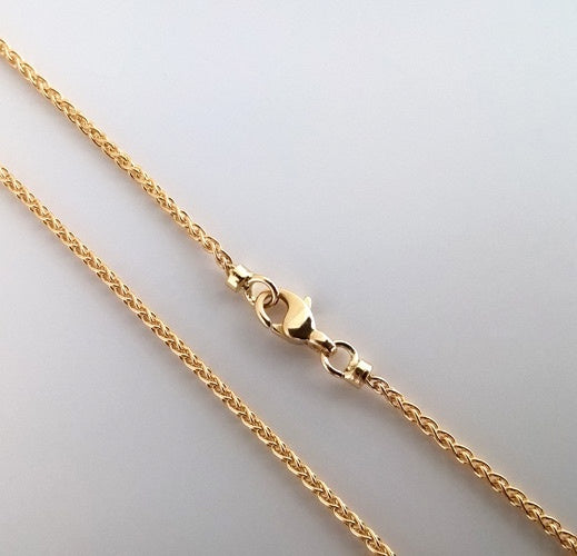 Chaine de cheville 25 cm spiga or jaune 750