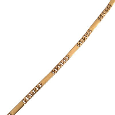 Chaine homme barrettes plates or jaune 750