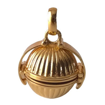 Médaillon rond dépliable or jaune 750