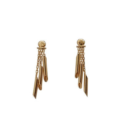 Boucles d'oreilles Bambou or jaune 750