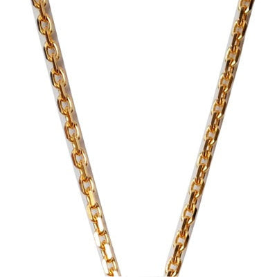 Chaîne forçat limée or jaune 750 2.5 mm