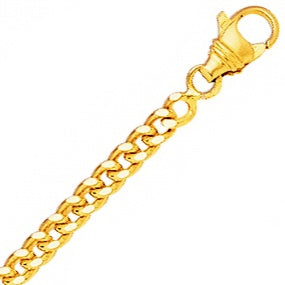 Chaîne gourmette or jaune 750 3.4 mm