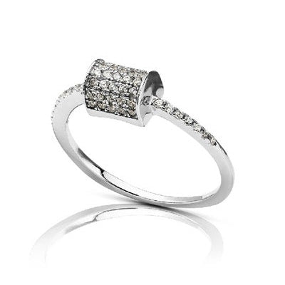 Anillo de plata 925 rodiada con circonita cúbica