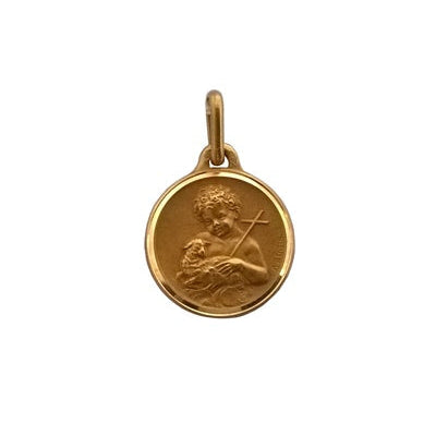 Médaille St Jean-Baptiste or jaune 750 Augis 15mm