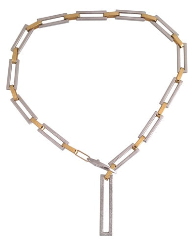 Collier maillons deux ors 750 Caplain Saint André