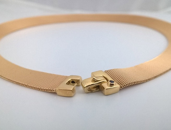 Collier Tissu or jaune 750 Caplain