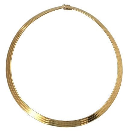 Collier Omega large or jaune 750 Caplain Saint André