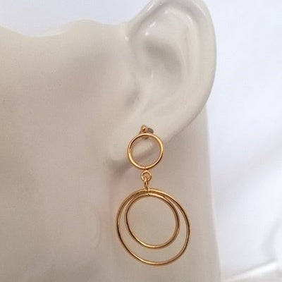 Boucles d'oreilles cercles or jaune 750