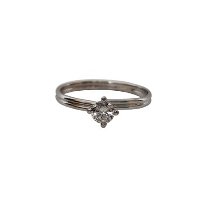 Bague solitaire diamant or blanc 750 Orest