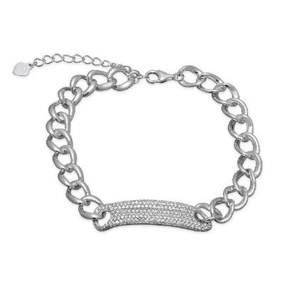 925 silver pavé zirconia bracelet