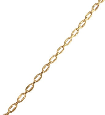 Bracelet Ovale Godrons or jaune 750