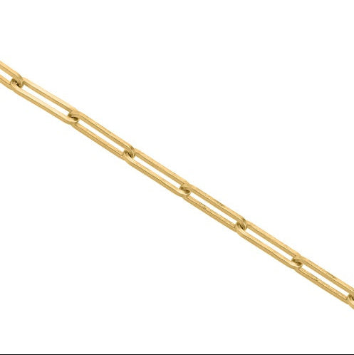 Chaine maille rectangle 3 mm or jaune 750