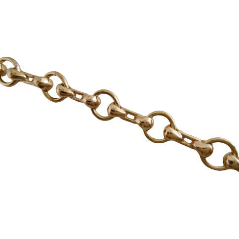 Chaine massive anneaux 7 mm or jaune 750