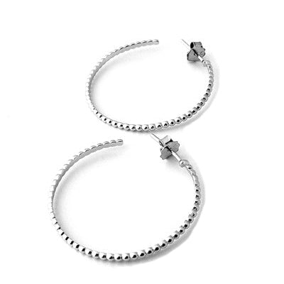 25mm ball hoop earrings in 925 silver